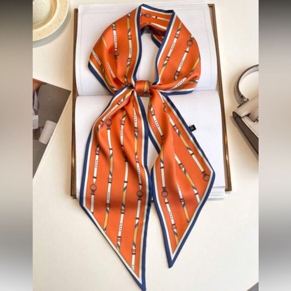 Anthropologie Accessories - Orange Striped Scarf S33